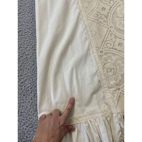 Vintage Gunne Sax Dress Size 7 Crochet Lace Corset Prairie Cottagecore Wedding - Picture 13 of 16